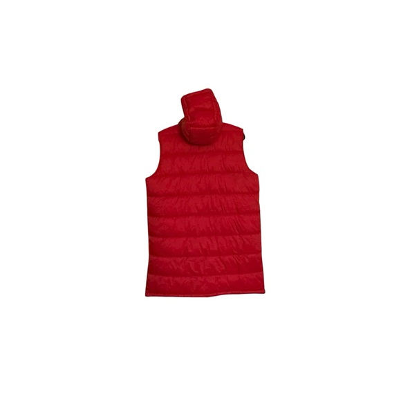 Swiss Tech Red Hooded Puffer Tunic Vest Size XL - Picture 2 of 7
